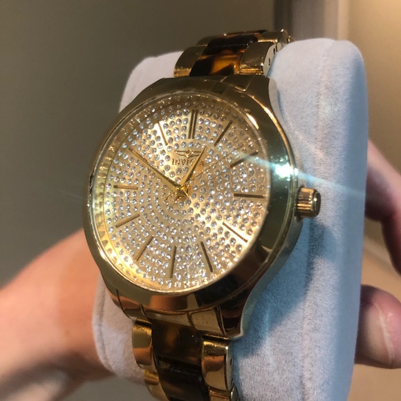 ⭐️INVICTA ANGEL WATCH | Gold/Tortoise/Crystal⭐️ main image 5